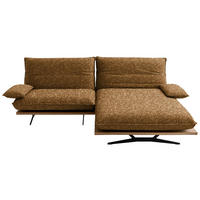 ECKSOFA  in Chenille, Flachgewebe Cognac, Wildeiche  284/161 cm  - Wildeiche/Cognac, Design, Holz/Textil (284/161cm) - Koinor