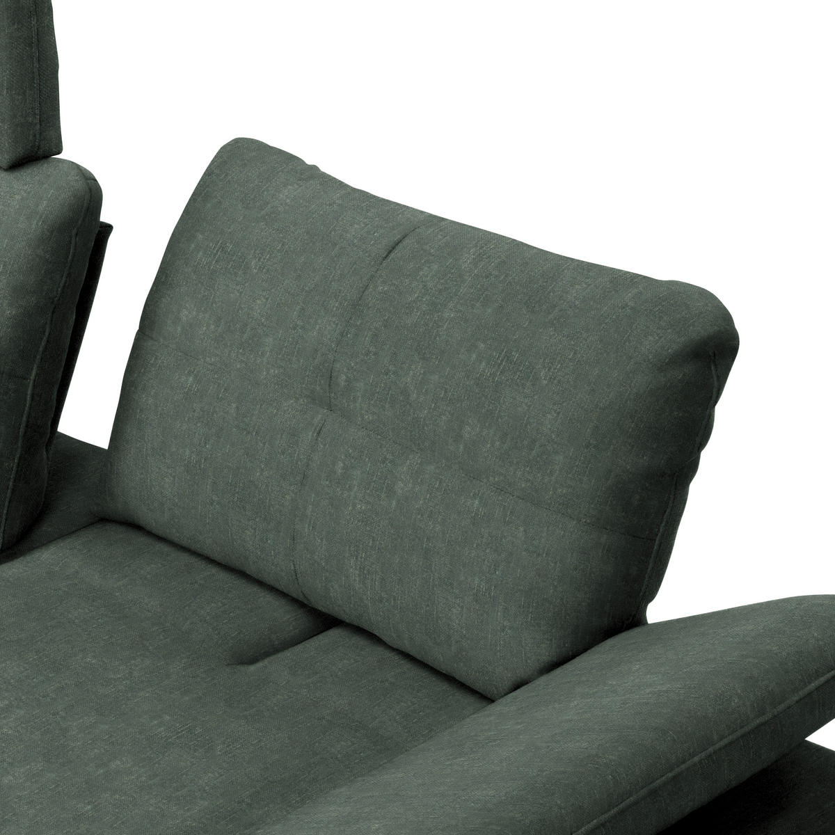 ECKSOFA in Velours Dunkelgrün  179/301 cm  - Dunkelgrün/Schwarz, Design, Textil/Metall (179/301cm) - Chilliano