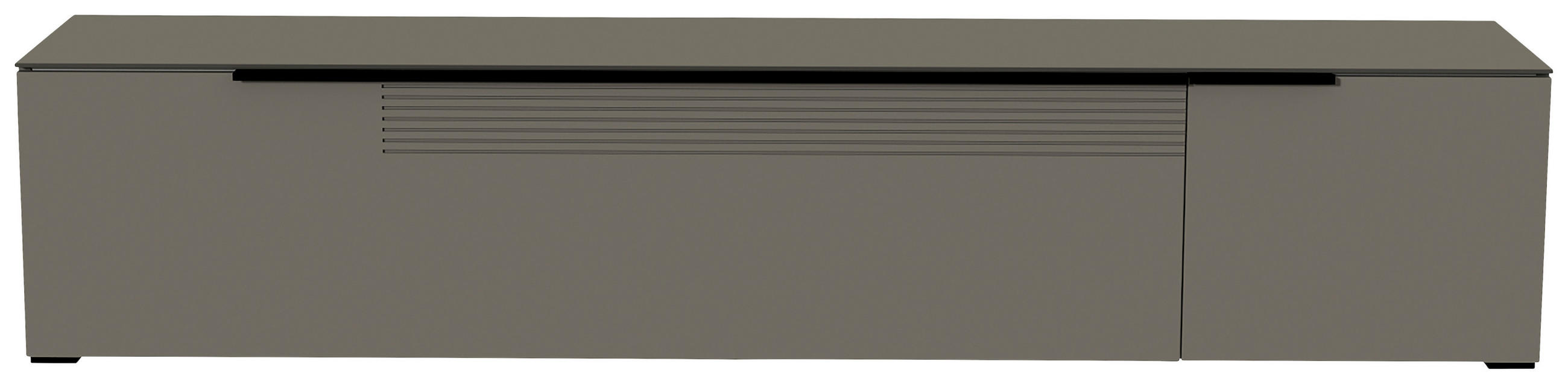 LOWBOARD Grau, Schwarz  210/43/45 cm  - Schwarz/Grau, Design, Glas/Holzwerkstoff (210/43/45cm) - Moderano