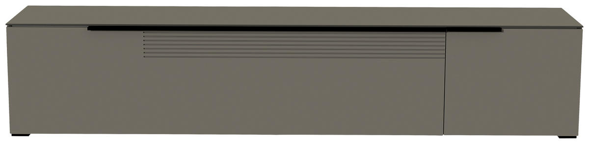 LOWBOARD Grau, Schwarz  210/43/45 cm  - Schwarz/Grau, Design, Glas/Holzwerkstoff (210/43/45cm) - Moderano
