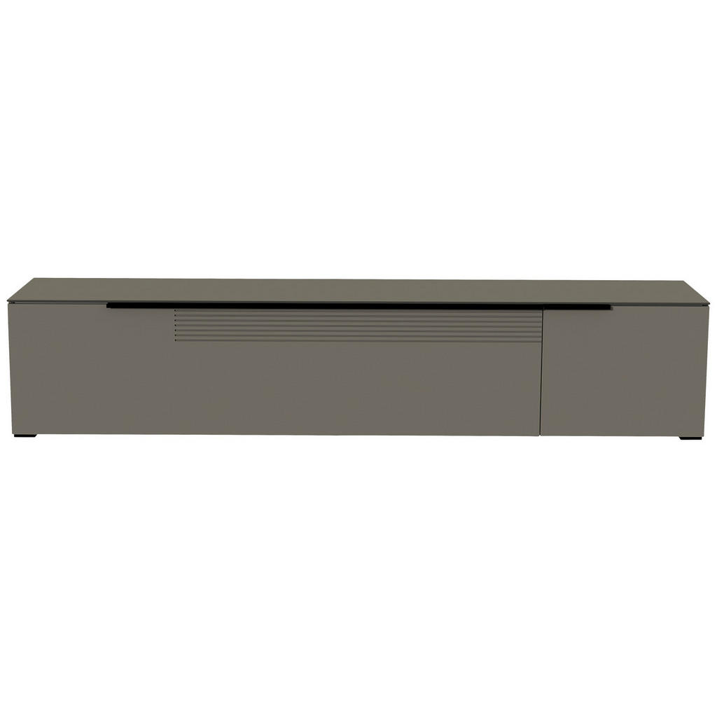 Thumbnail - Moderano Lowboard, Grau, Schwarz, Metall, 3 Fächer, 210x43x45 cm, Beimöbel erhältlich, Abdeckplatte aus Glas, Wohnzimmer...