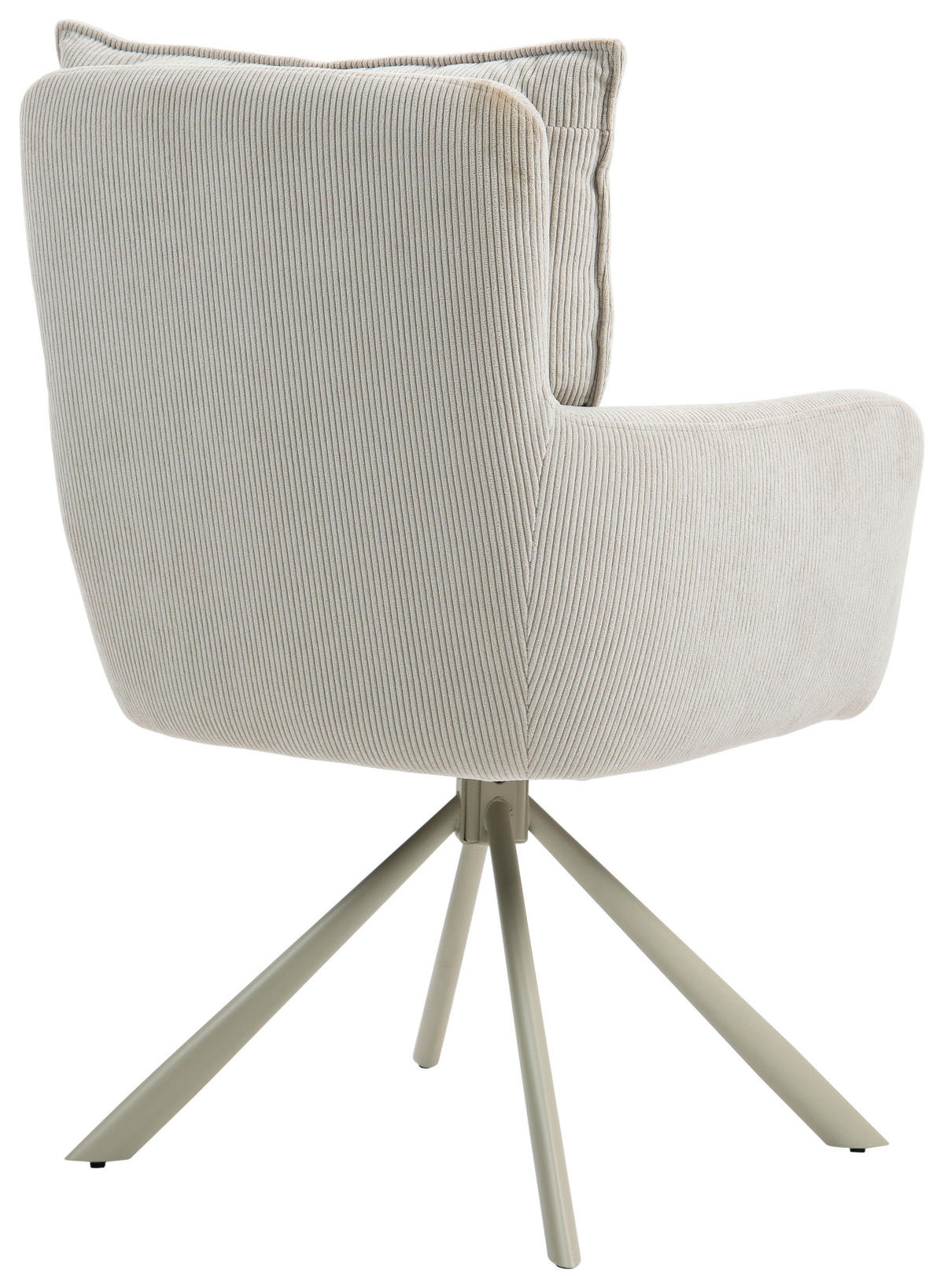 ARMLEHNSTUHL  in Feincord  - Beige, Design, Textil/Metall (61/95/67cm) - Novel