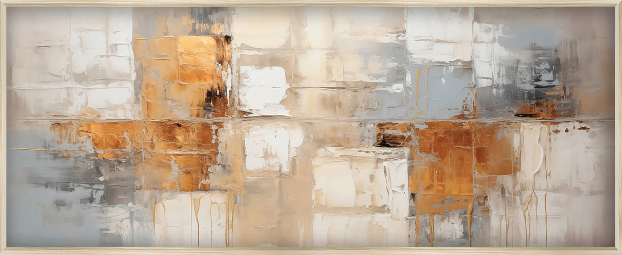 Euroart Metallbild Natural Harmony Iii Mehrfarbig 50x120x4 cm