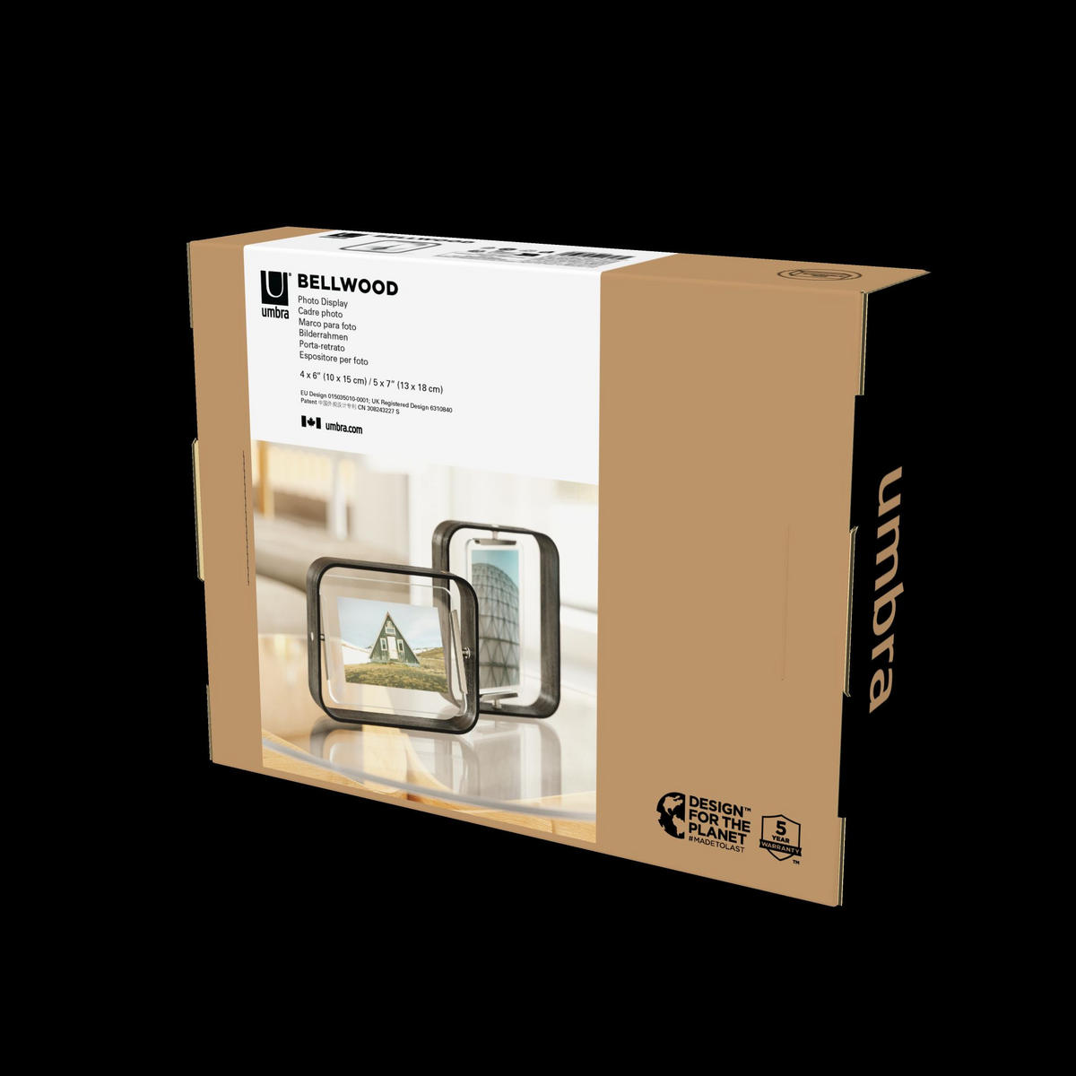 BILDERRAHMEN - Schwarz, KONVENTIONELL, Glas/Holz (19/24/5cm) - Umbra
