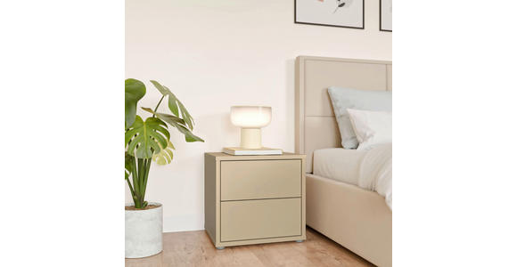 NACHTSCHRANK 50/48/42 cm  - Silberfarben/Hellgelb, Trend, Holzwerkstoff/Kunststoff (50/48/42cm) - Carryhome