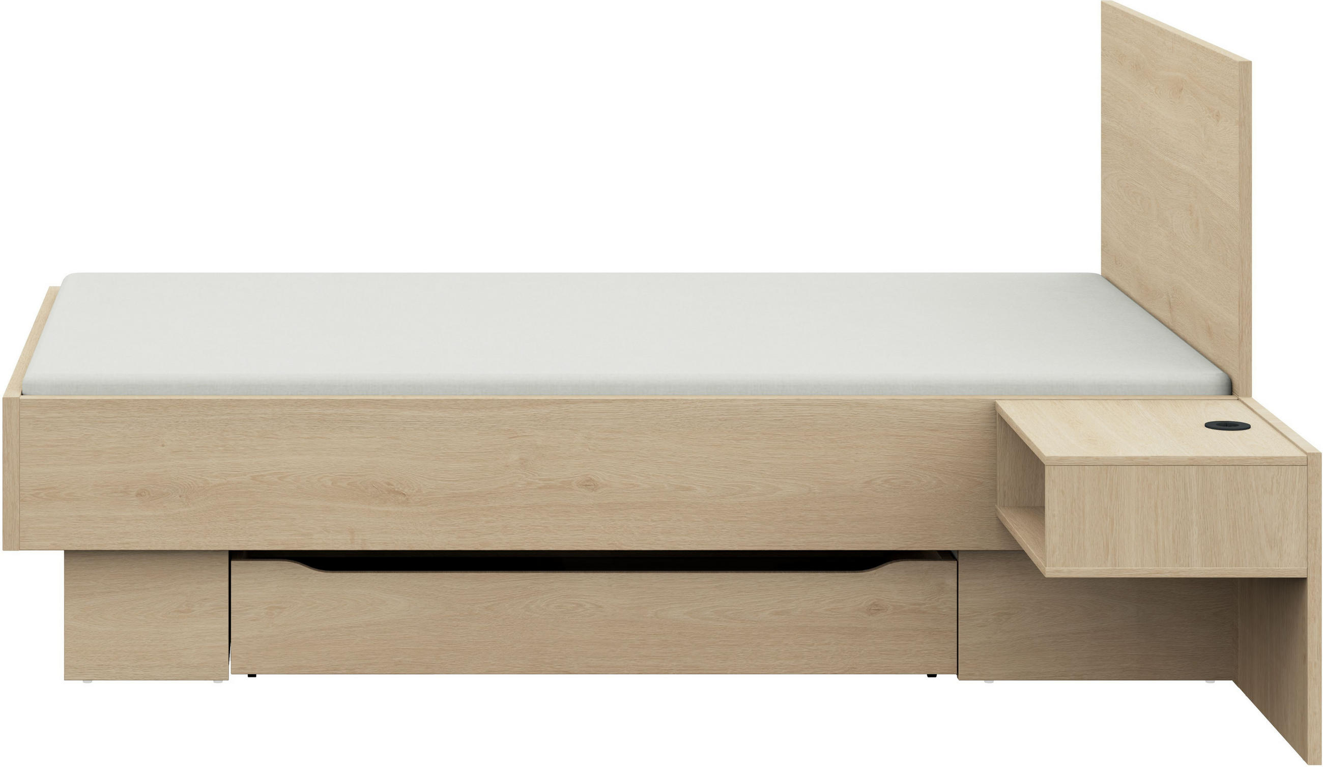 BETTANLAGE 120/200 cm  in Eichefarben   - Eichefarben, Design, Holzwerkstoff (120/200cm) - Cantus