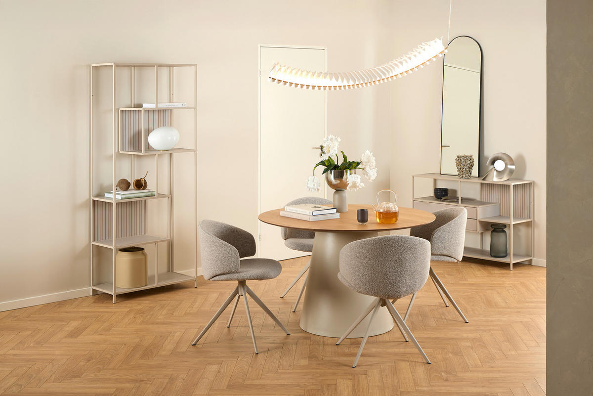REGAL  77/185/35 cm Grau  - Grau, Modern, Holzwerkstoff/Metall (77/185/35cm)