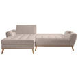 ECKSOFA in Webstoff Beige  - Eichefarben/Beige, Design, Holz/Textil (175/282cm) - Carryhome