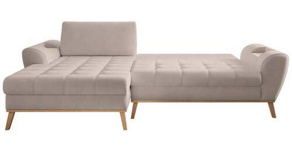 ECKSOFA in Webstoff Beige  - Eichefarben/Beige, Design, Holz/Textil (175/282cm) - Carryhome