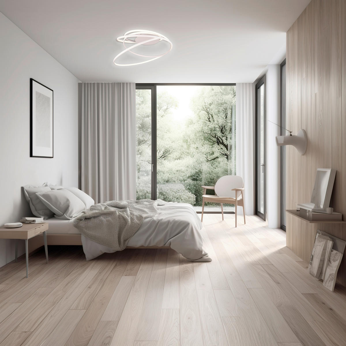 LED-DECKENLEUCHTE Nala 72/35 cm   - Weiß, Design, Metall (72/35cm) - Trio Leuchten