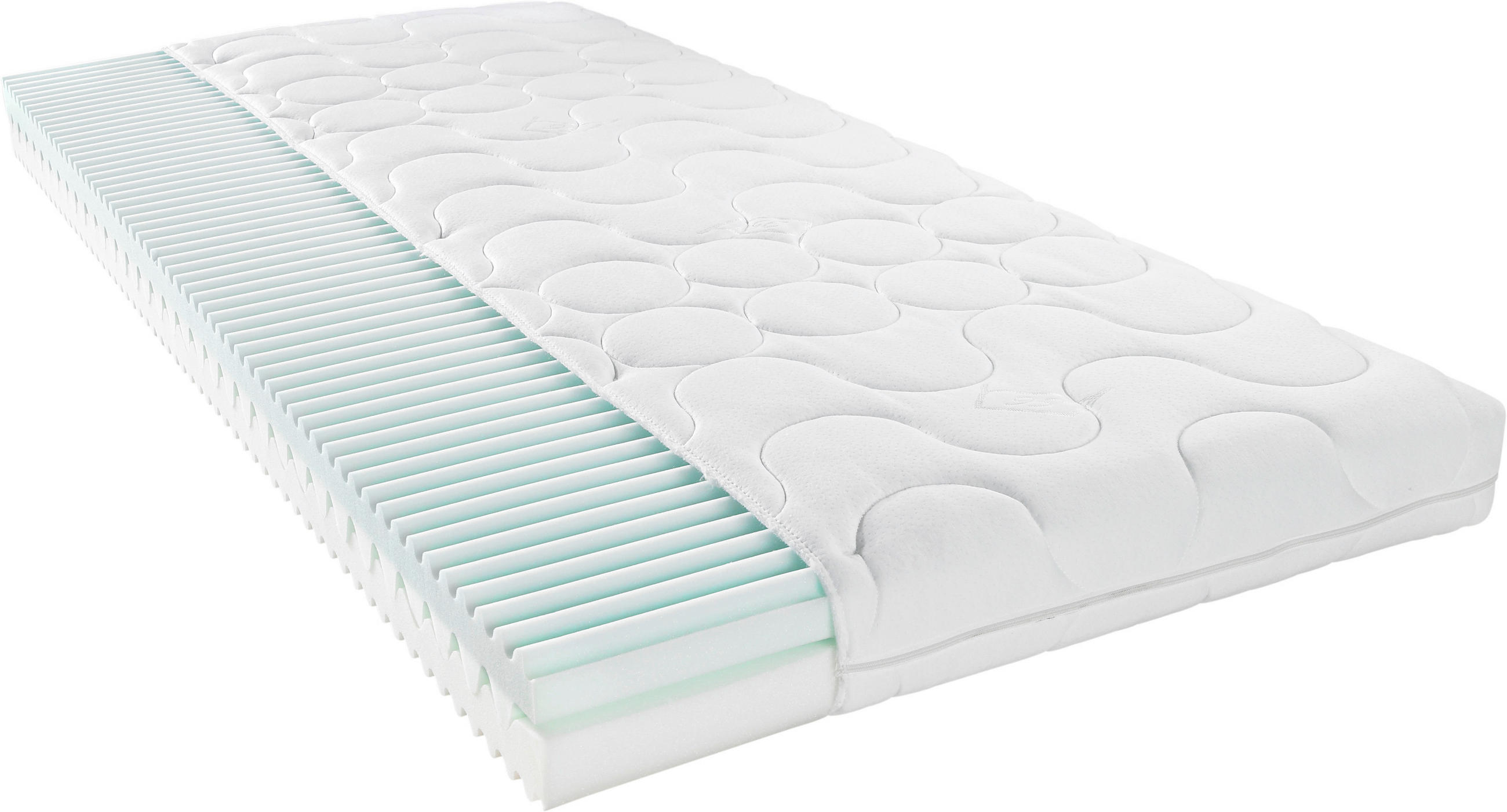 KOMFORTSCHAUMMATRATZE 90/200 cm Höhe ca. 14 cm  - Weiß, Basics, Textil (90/200cm) - Xora