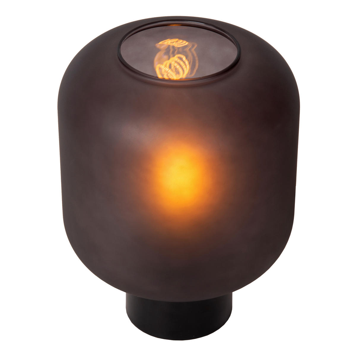 LED-TISCHLEUCHTE 21/21/27 cm   - Schwarz, Design, Glas (21/21/27cm) - Lucide
