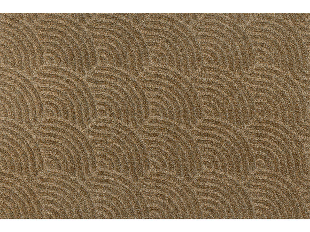 FUßMATTE 60/90 cm Waves Taupe  - Beige, KONVENTIONELL, Kunststoff/Textil (60/90cm) - wash+dry