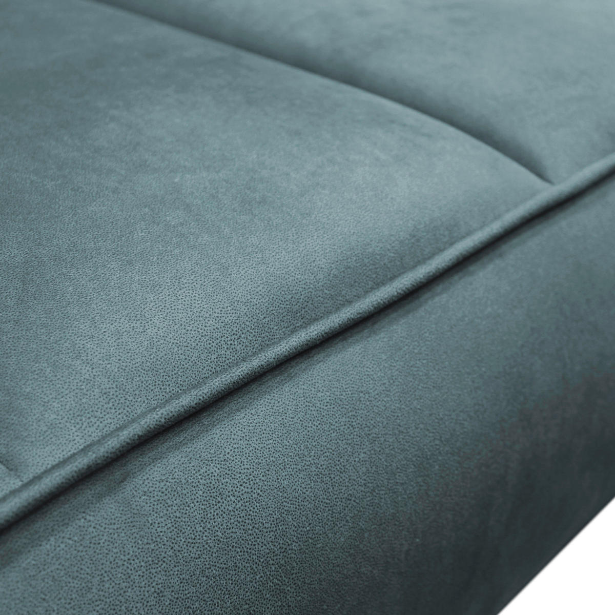 ECKSOFA Blau Velours  - Blau/Schwarz, Design, Textil/Metall (260/189cm) - MID.YOU
