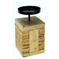 KERZENHALTER - Natur, Naturmaterialien/Metall (8/16/8cm) - X-Mas