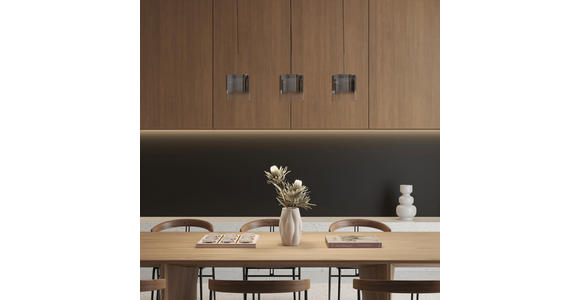 LED-HÄNGELEUCHTE Baia 100/20/180 cm   - Schwarz, Design, Glas/Metall (100/20/180cm) - Dieter Knoll