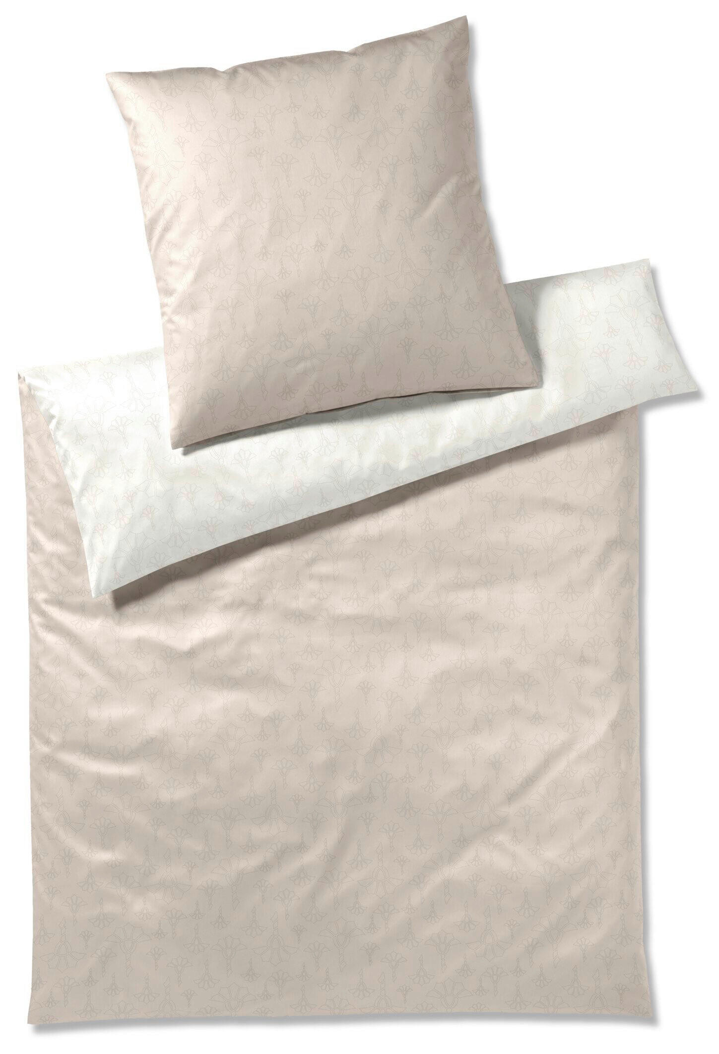 BETTWÄSCHESET Makosatin 200/210 cm  100 cm/65 cm  - Naturfarben, Basics, Textil (200/210cm) - Joop!