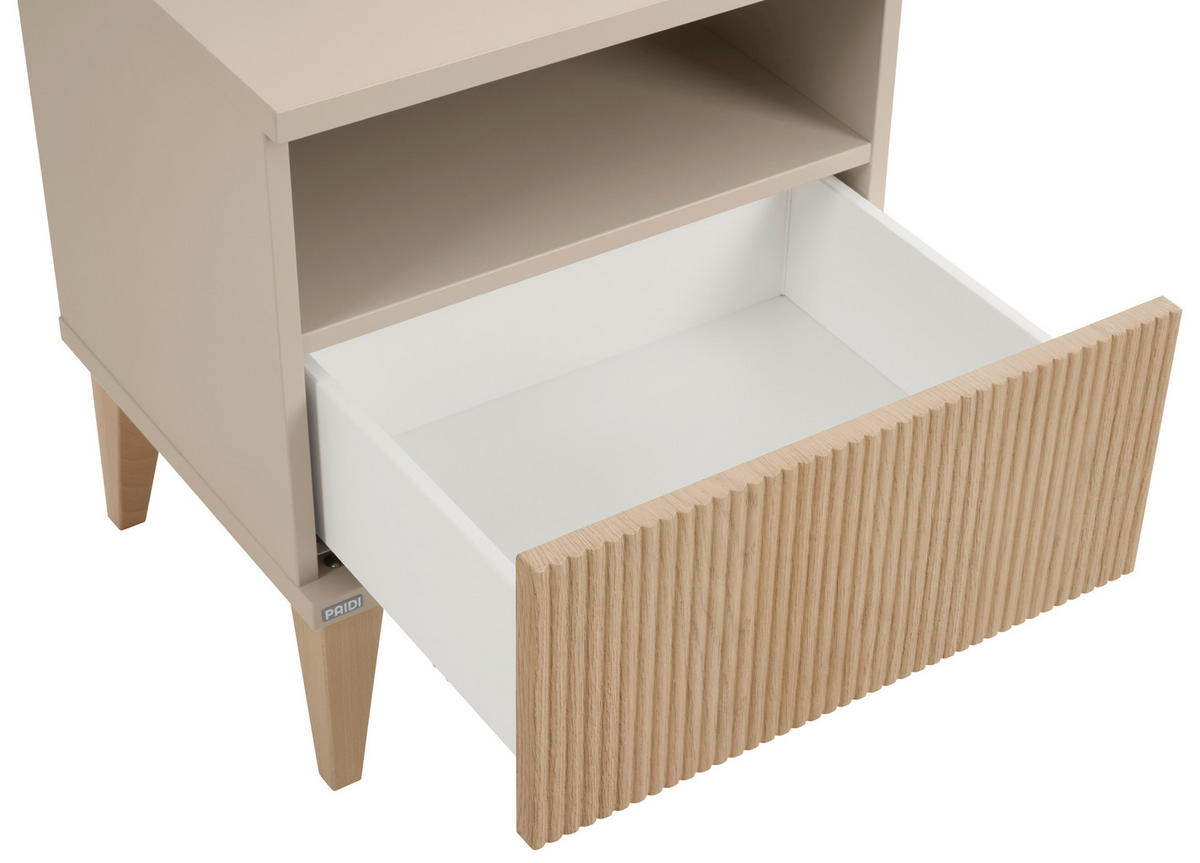 NOĆNI ORMARIĆ  Jonte  - boje hrasta/bež, Basics, drvni materijal/drvo (48/55/40cm) - Paidi