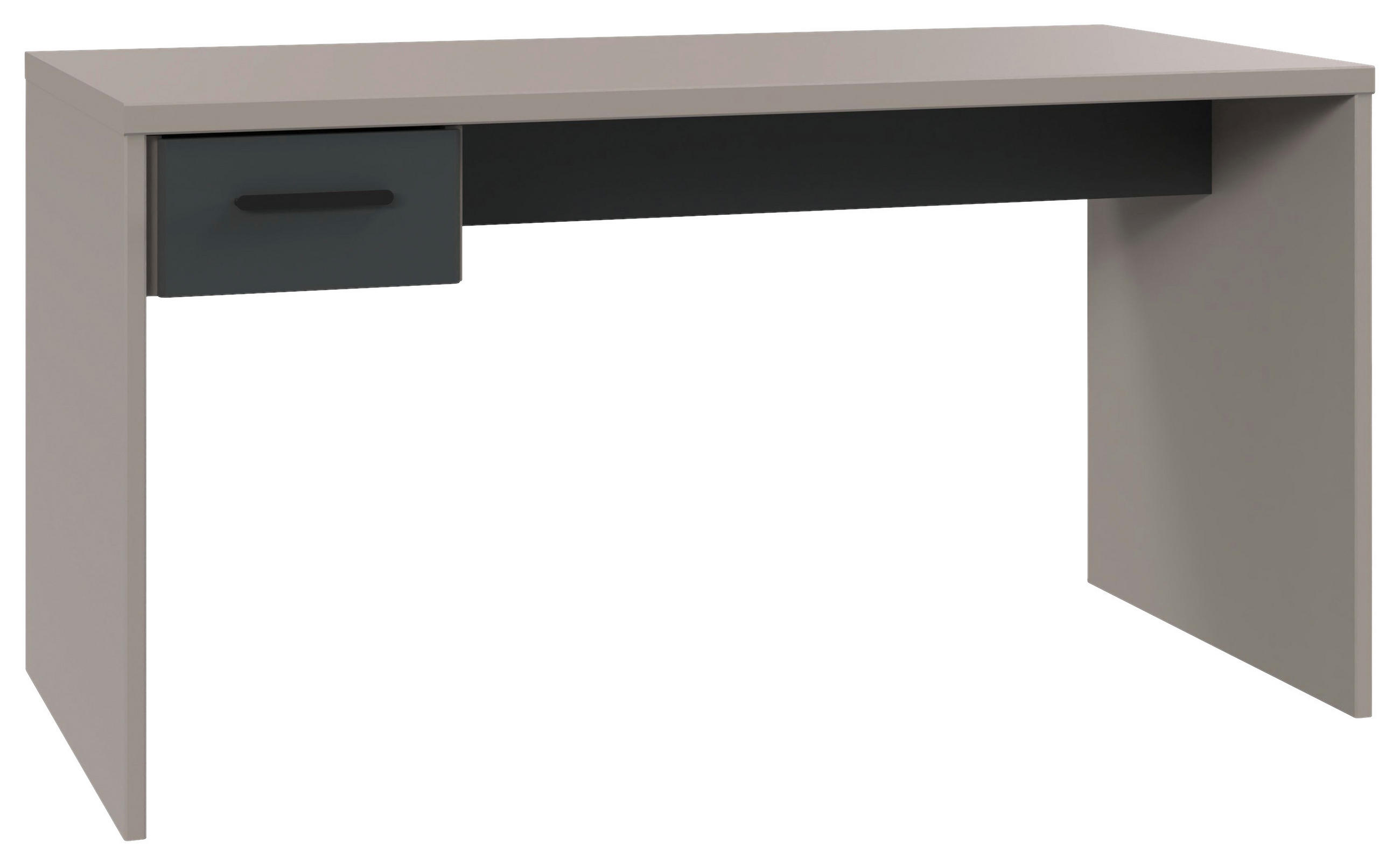 SCHREIBTISCH 140/70/72 cm Graphitfarben, Grau, Sahara seitenverkehrt montierbar  - Schwarz/Graphitfarben, Design, Holzwerkstoff/Kunststoff (140/70/72cm) - Carryhome