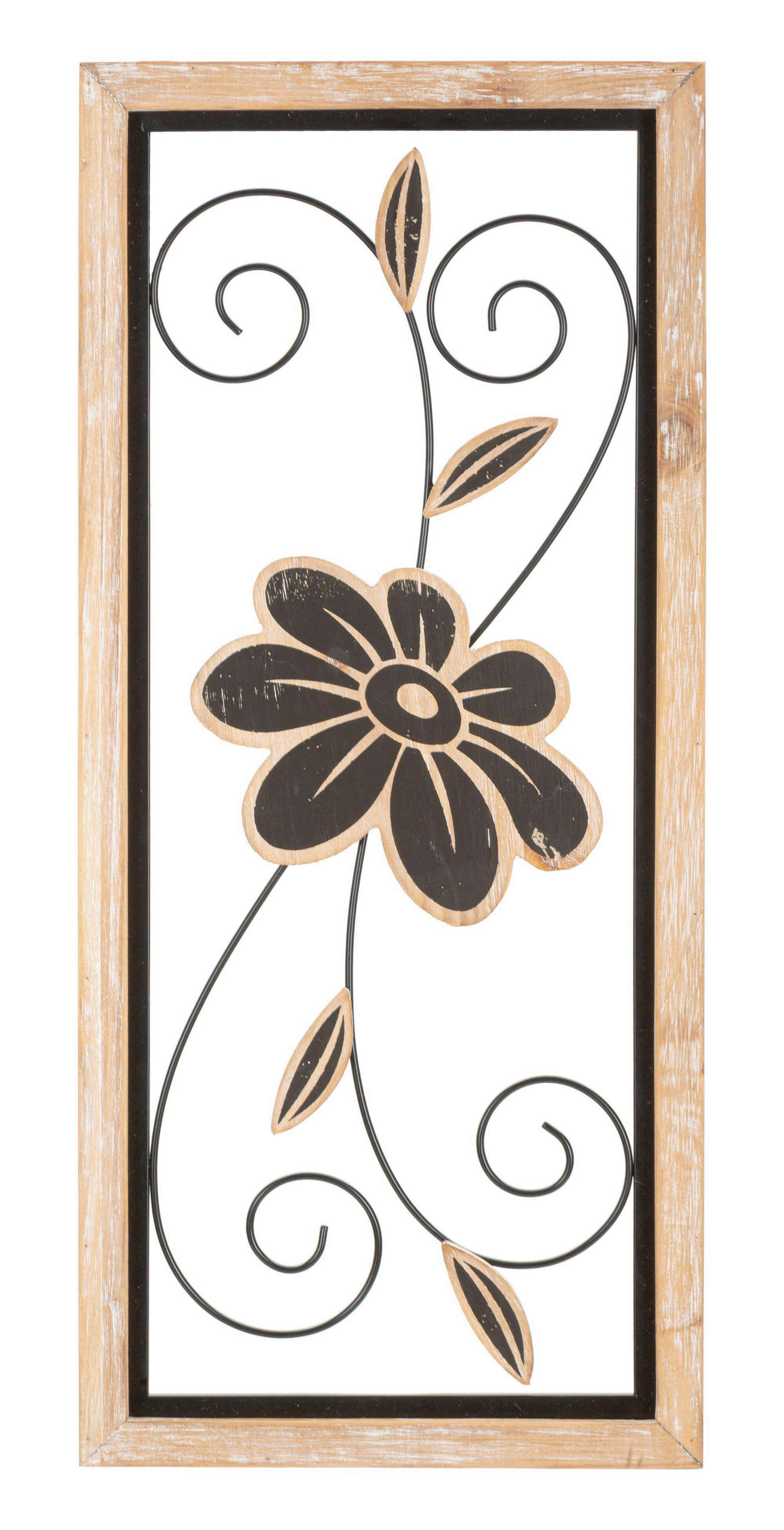 Mauro Ferretti Wanddeko Schwarz, Natur 26x60x2.5 cm