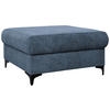 HOCKER Webstoff Blau  - Blau/Schwarz, KONVENTIONELL, Textil/Metall (101/49/66cm) - Stylife