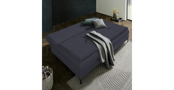 SCHLAFSOFA in Flachgewebe Anthrazit - Anthrazit/Schwarz, MODERN, Textil/Metall (208/73/92/102cm) - Novel