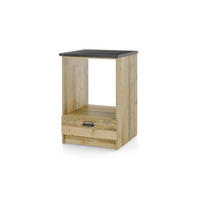 HERDUMBAUSCHRANK 64/93/64 cm  in Anthrazit, Naturfarben  - Anthrazit/Schwarz, Trend, Holzwerkstoff/Metall (64/93/64cm) - MID.YOU