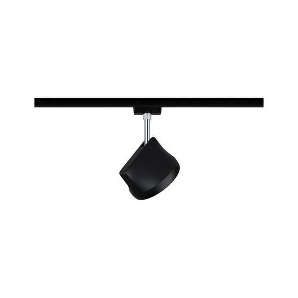 SCHIENENSYSTEM-STRAHLER Urail 12,3/19,1/7,8 cm   - Chromfarben/Schwarz, Design, Metall (12,3/19,1/7,8cm) - Paulmann