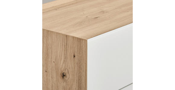 KOMMODE in 110/91/40 cm - Eiche Artisan/Weiß, Design, Holzwerkstoff/Metall (110/91/40cm) - Carryhome