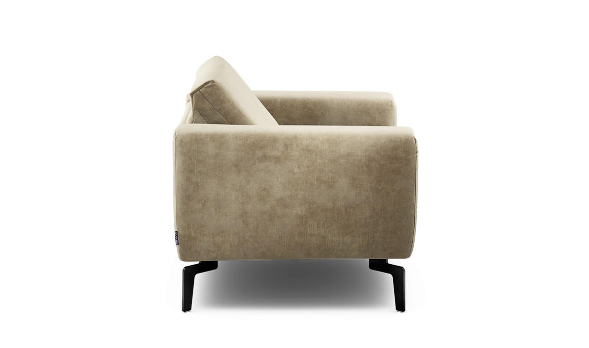 SESSEL Samt Sandfarben    - Sandfarben/Schwarz, Design, Textil/Metall (110/85/86-94cm) - SENSOO