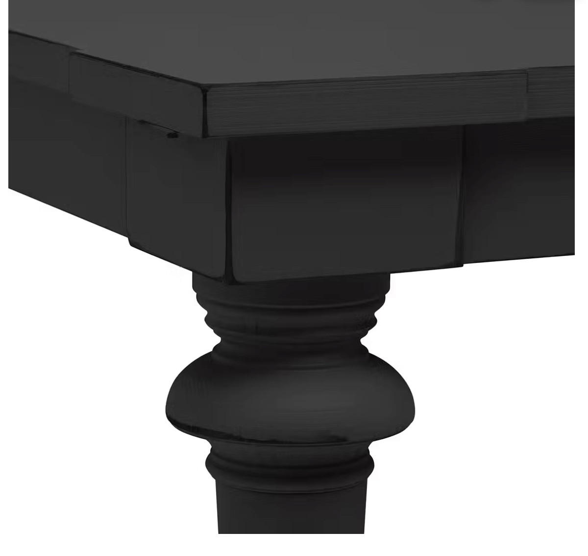 ESSTISCH Pinie massiv rechteckig Schwarz  - Schwarz, LIFESTYLE, Holz (182/76/90cm) - Livetastic
