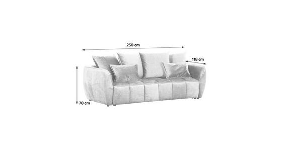 SCHLAFSOFA  mit Liegefunktion, Schlafen auf Sitzhöhe, Rücken echt Flachgewebe Rostfarben  - Rostfarben/Schwarz, KONVENTIONELL, Kunststoff/Textil (250/70/118cm) - Carryhome