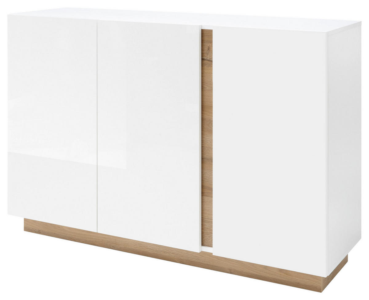 SIDEBOARD  in 138/91/40 cm  - Eichefarben/Weiß, Design, Holzwerkstoff (138/91/40cm) - MID.YOU
