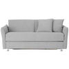 SCHLAFSOFA in Textil Hellgrau  - Chromfarben/Hellgrau, Design, Textil/Metall (194/85/100cm) - Bali