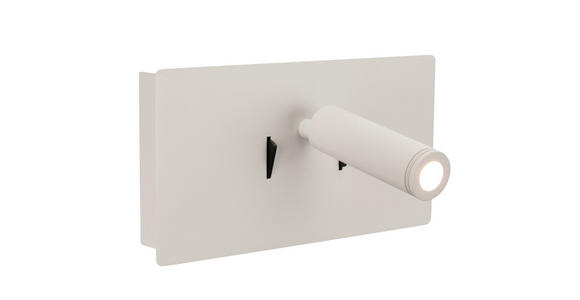 LED-WANDLEUCHTE LANCASTER - Weiß, Basics, Metall (23/9-16/12cm) - Novel