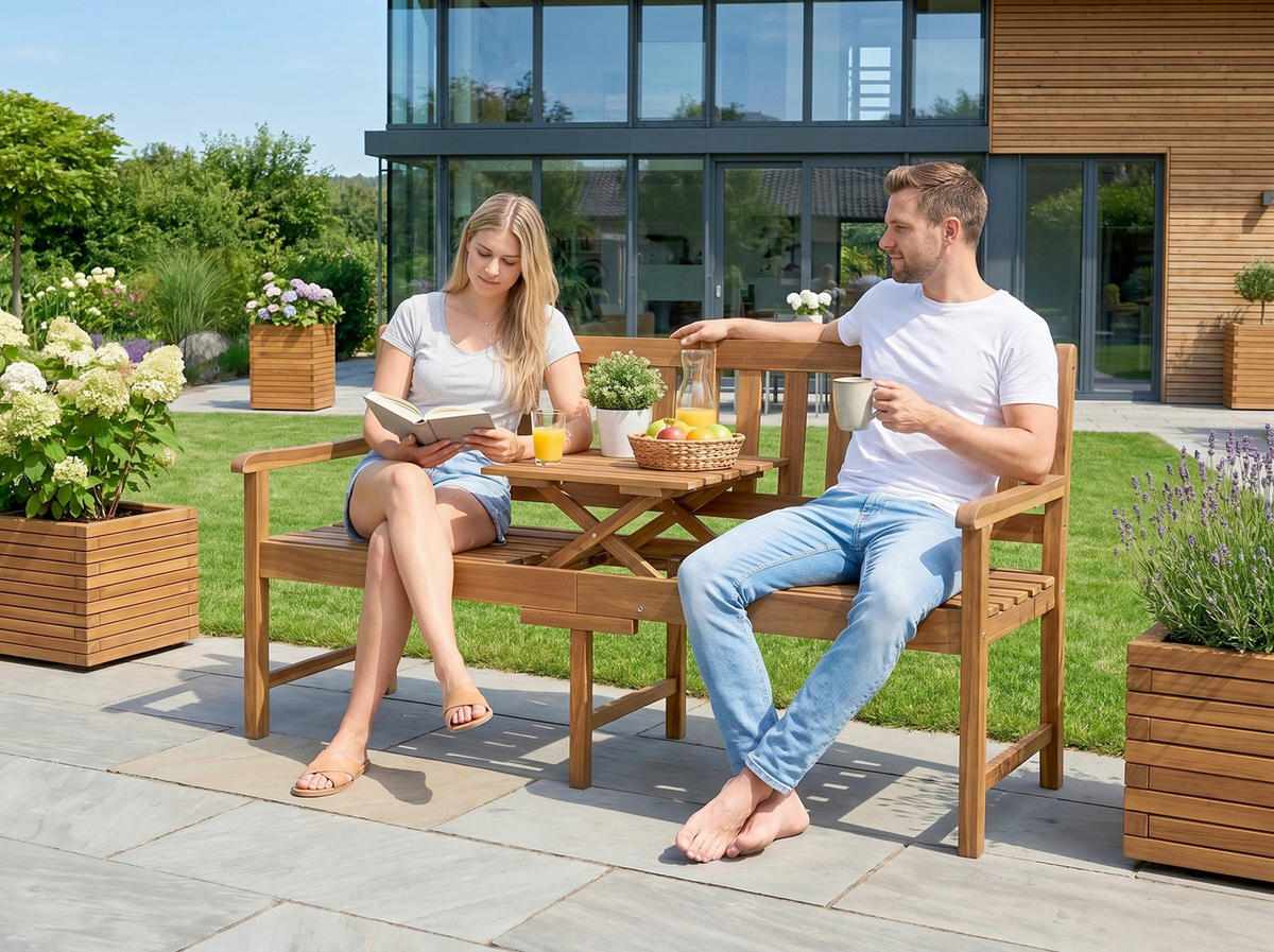 ZÁHRADNÁ LAVICA, akácia, drevo - farba akácie, Basics, drevo (153/57/88cm) - Prestige Home