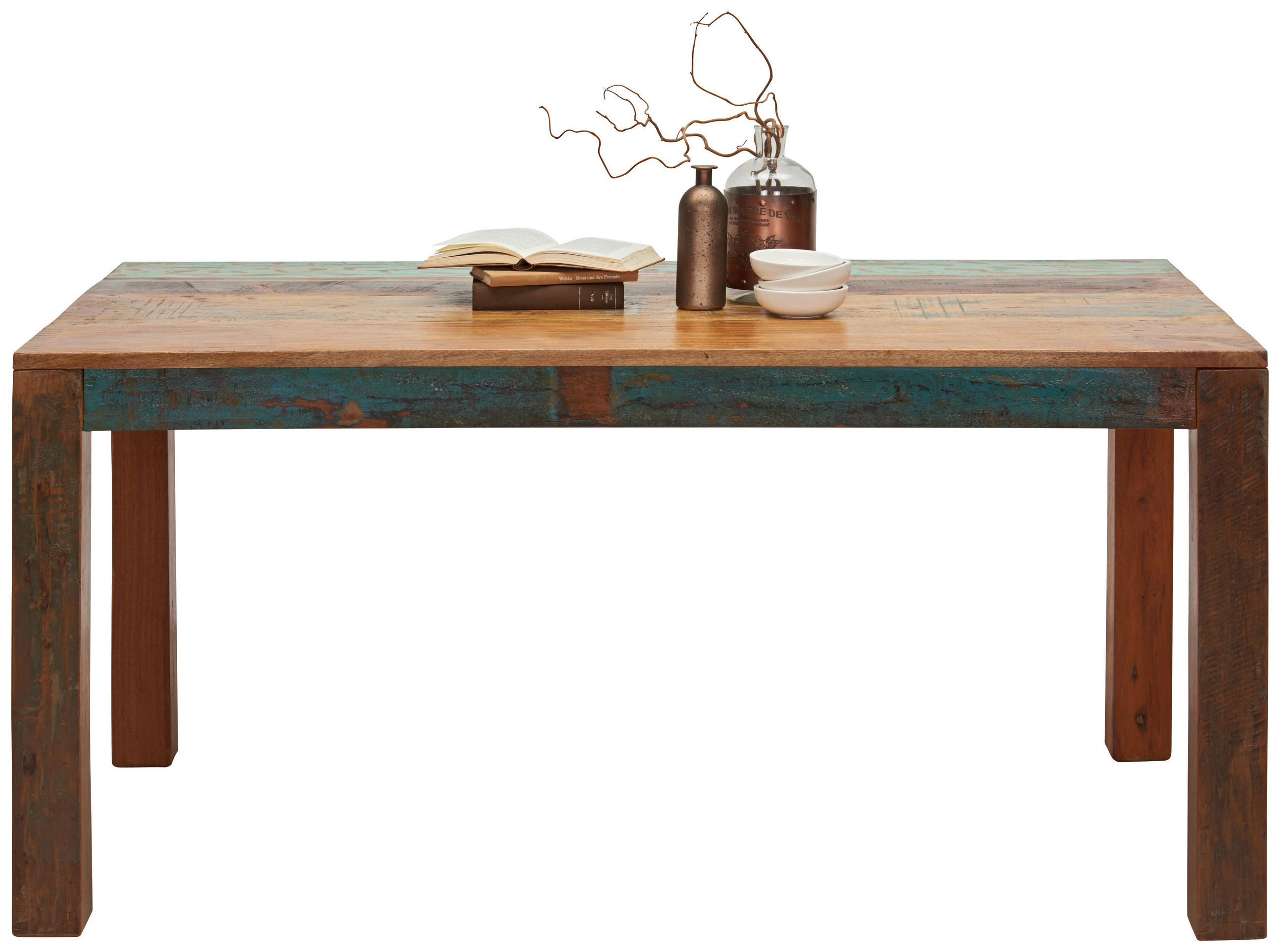 JEDÁLENSKÝ STÔL, akácia, recyklované drevo, farba akácie, 160/90/76 cm - farba akácie, Trend, drevo (160/90/76cm) - Ambia Home