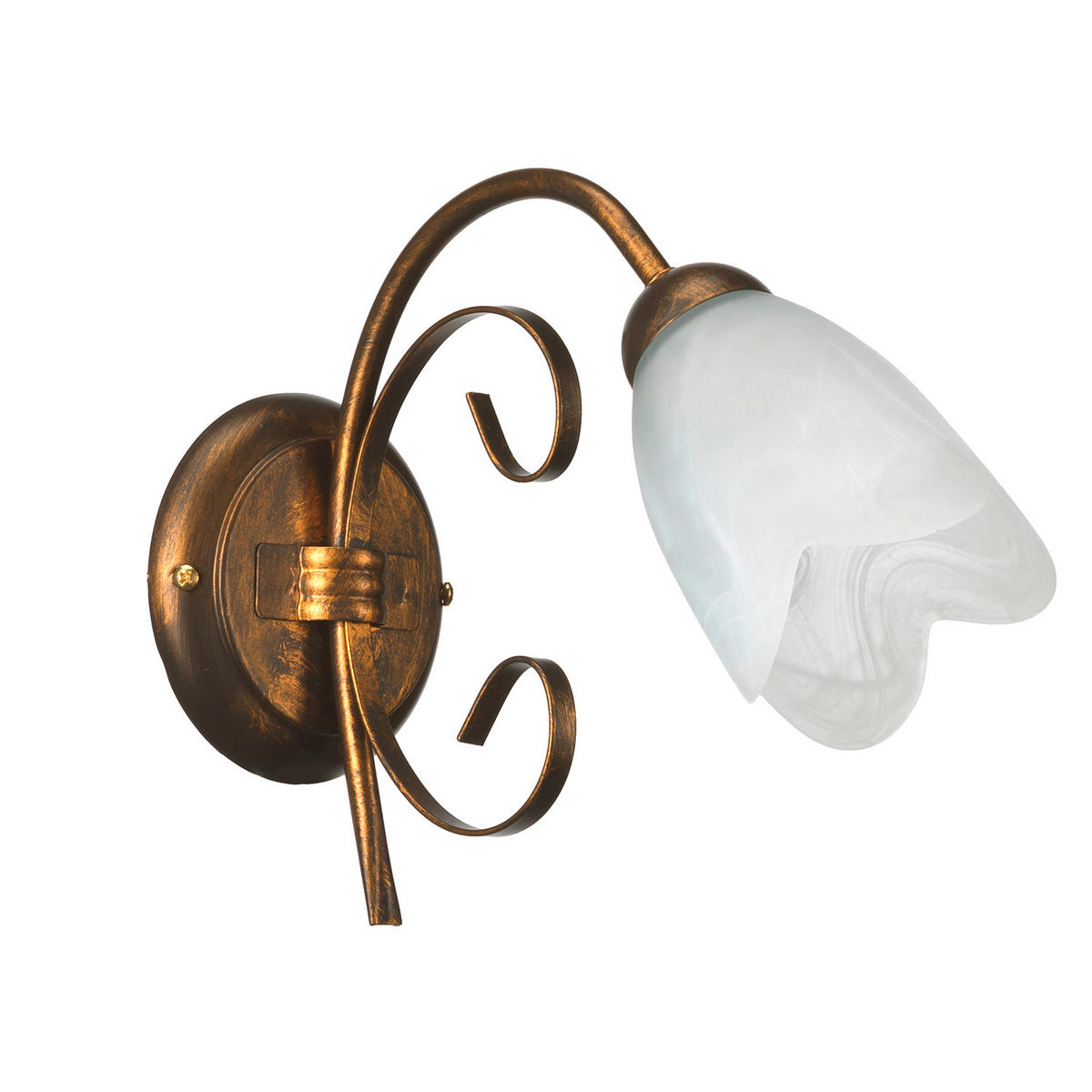WANDLEUCHTE 13/30/23 cm   - Cognac, KONVENTIONELL, Glas/Metall (13/30/23cm)