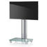TV-RACK Silberfarben - Silberfarben, KONVENTIONELL, Glas/Metall (100/60/44cm)