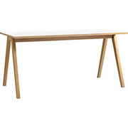 SCHREIBTISCH - Eichefarben/Weiß, Design, Holzwerkstoff (160/75/80cm) - Xora