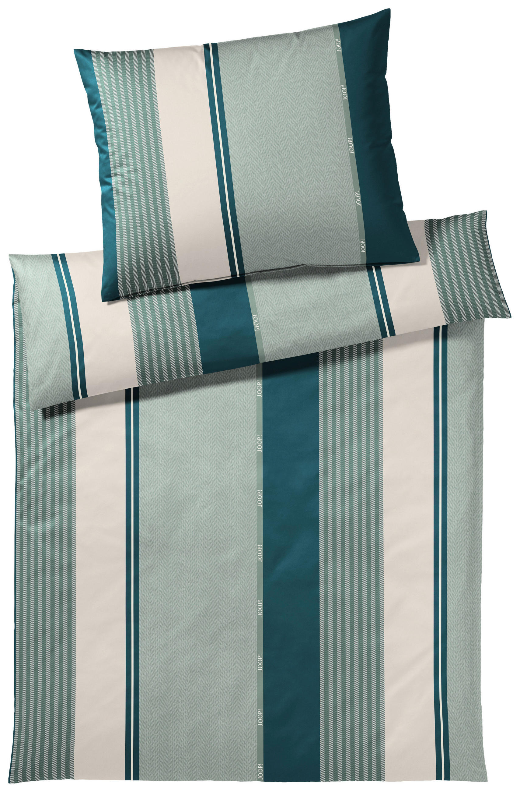 WENDEBETTWÄSCHE 2-teilig Makosatin 140/200 cm  - Smaragdgrün, Basics, Textil (140/200cm) - Elegante