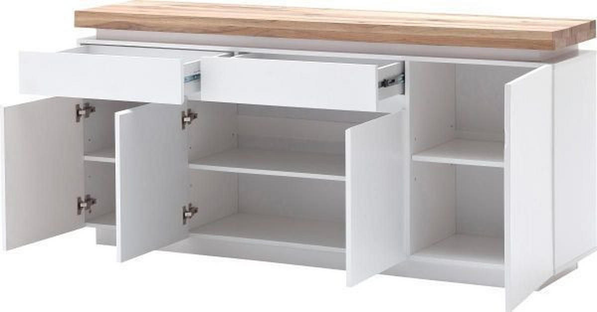 KOMMODE 175/81/40 cm  in Weiß, Eichefarben  - Eichefarben/Weiß, Design, Holz/Holzwerkstoff (175/81/40cm)