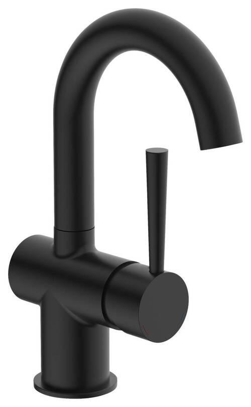 WASCHTISCHARMATUR CORNWALL  - Schwarz, Basics, Metall (15/25,7/12,5cm) - Schütte
