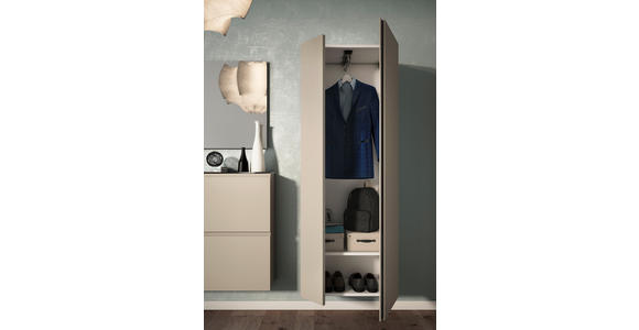 GARDEROBENSCHRANK 60/165/33 cm  - Taupe, Design, Holzwerkstoff (60/165/33cm) - Moderano