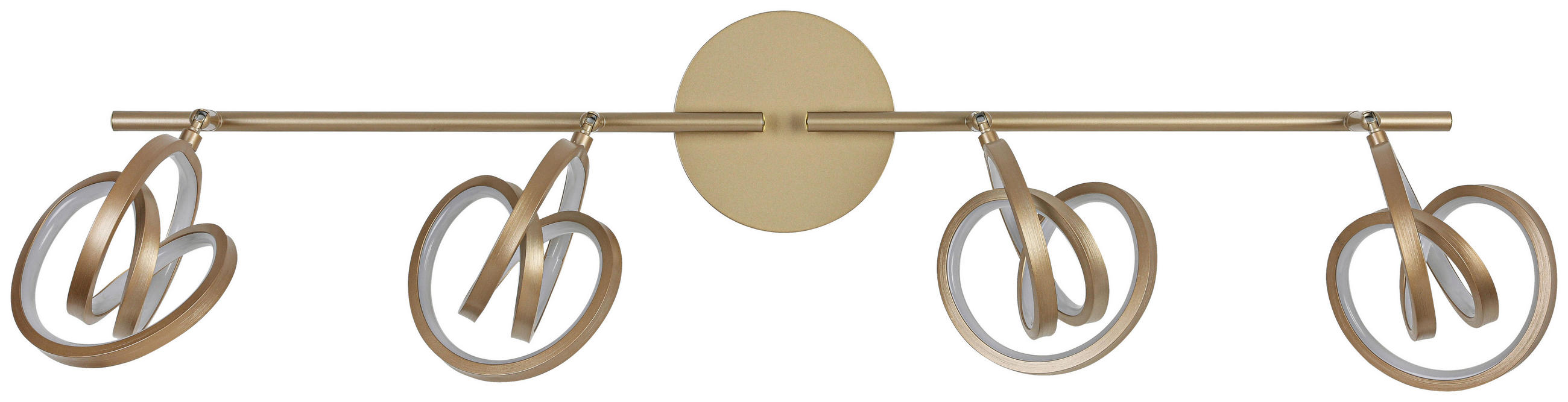 DECKENLEUCHTE 83/14/21,3 cm   - Weiß/Cappuccino, Trend, Kunststoff/Metall (83/14/21,3cm) - Novel