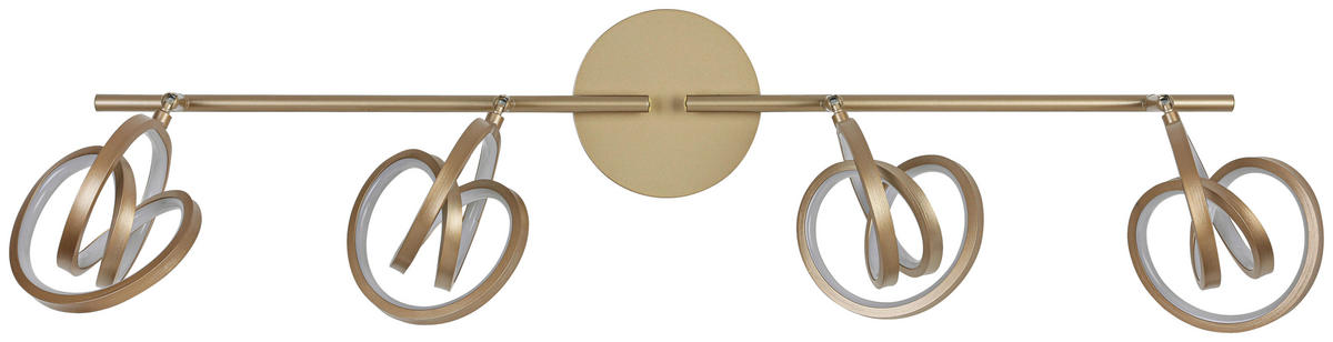 DECKENLEUCHTE 83/14/21,3 cm   - Weiß/Cappuccino, Trend, Kunststoff/Metall (83/14/21,3cm) - Novel