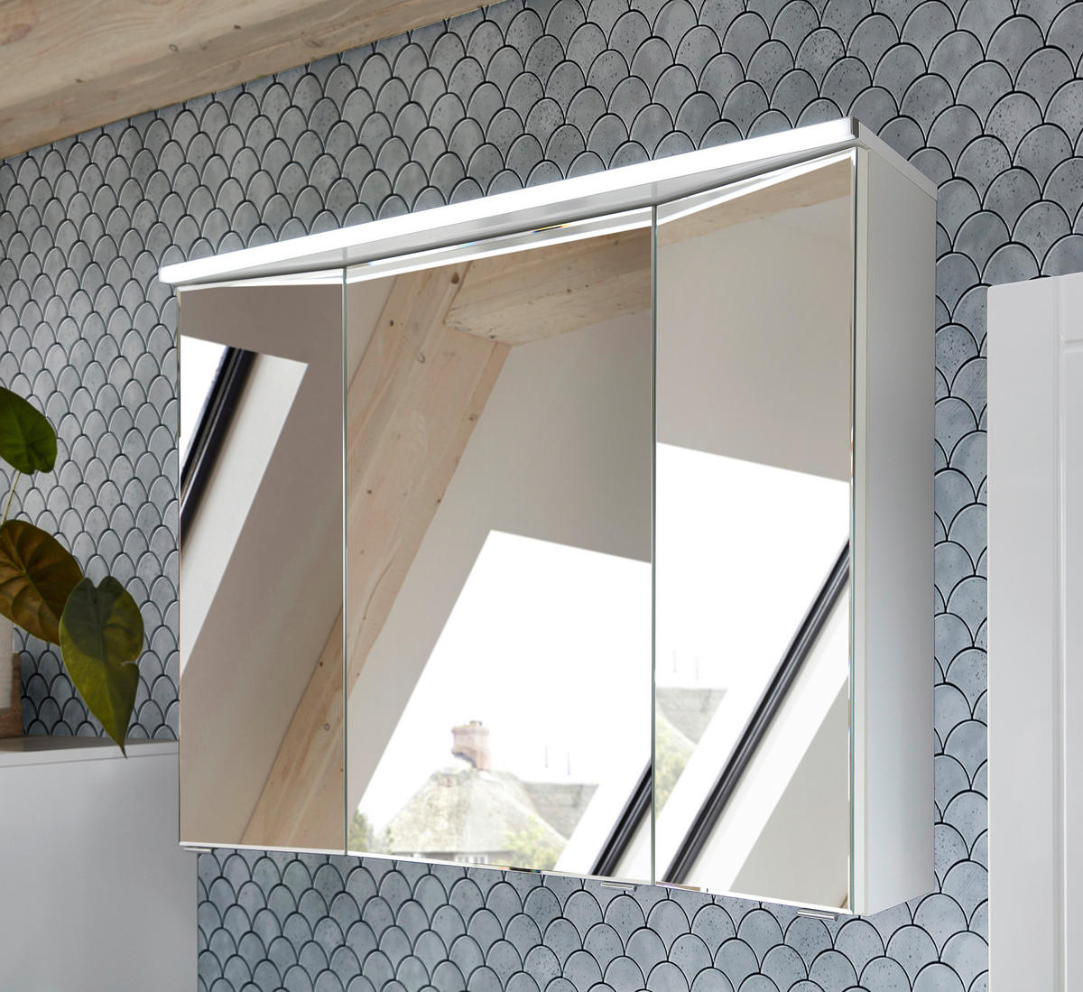 BADEZIMMER 6-teilig  in 160 cm  - Chromfarben/Weiß Hochglanz, MODERN, Glas/Keramik (160cm) - Sadena