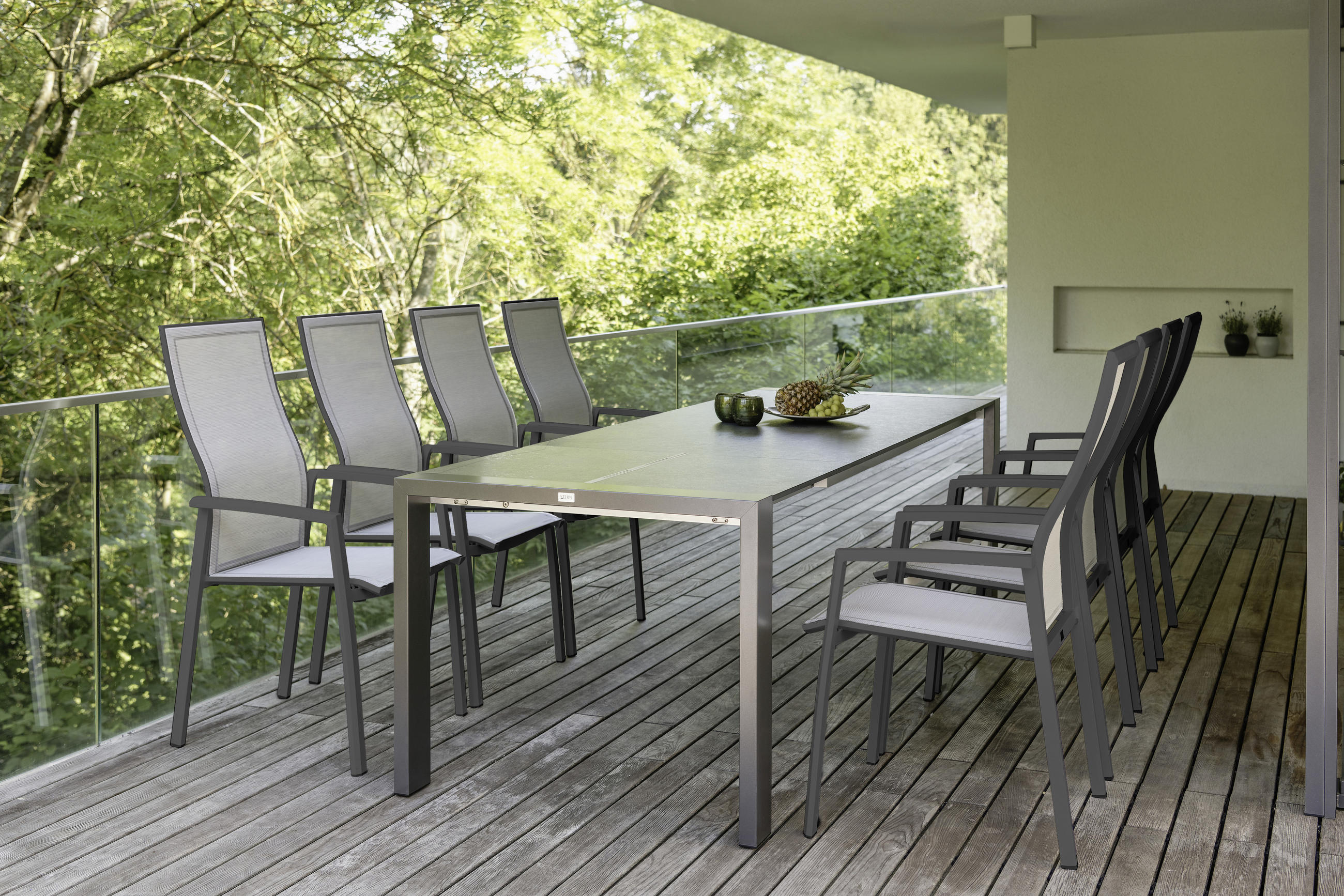 STAPELSESSEL Aluminium Anthrazit, Dunkelgrau  - Dunkelgrau/Anthrazit, Basics, Textil/Metall (58/109/70cm) - Stern