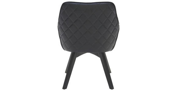 ARMLEHNSTUHL   Lederlook  - Schwarz, KONVENTIONELL, Holz/Textil (60/92/65cm) - Xora