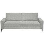 3-SITZER-SOFA  in Flachgewebe Silberfarben  - Silberfarben/Schwarz, Design, Textil/Metall (218/86/97cm) - Hom`in